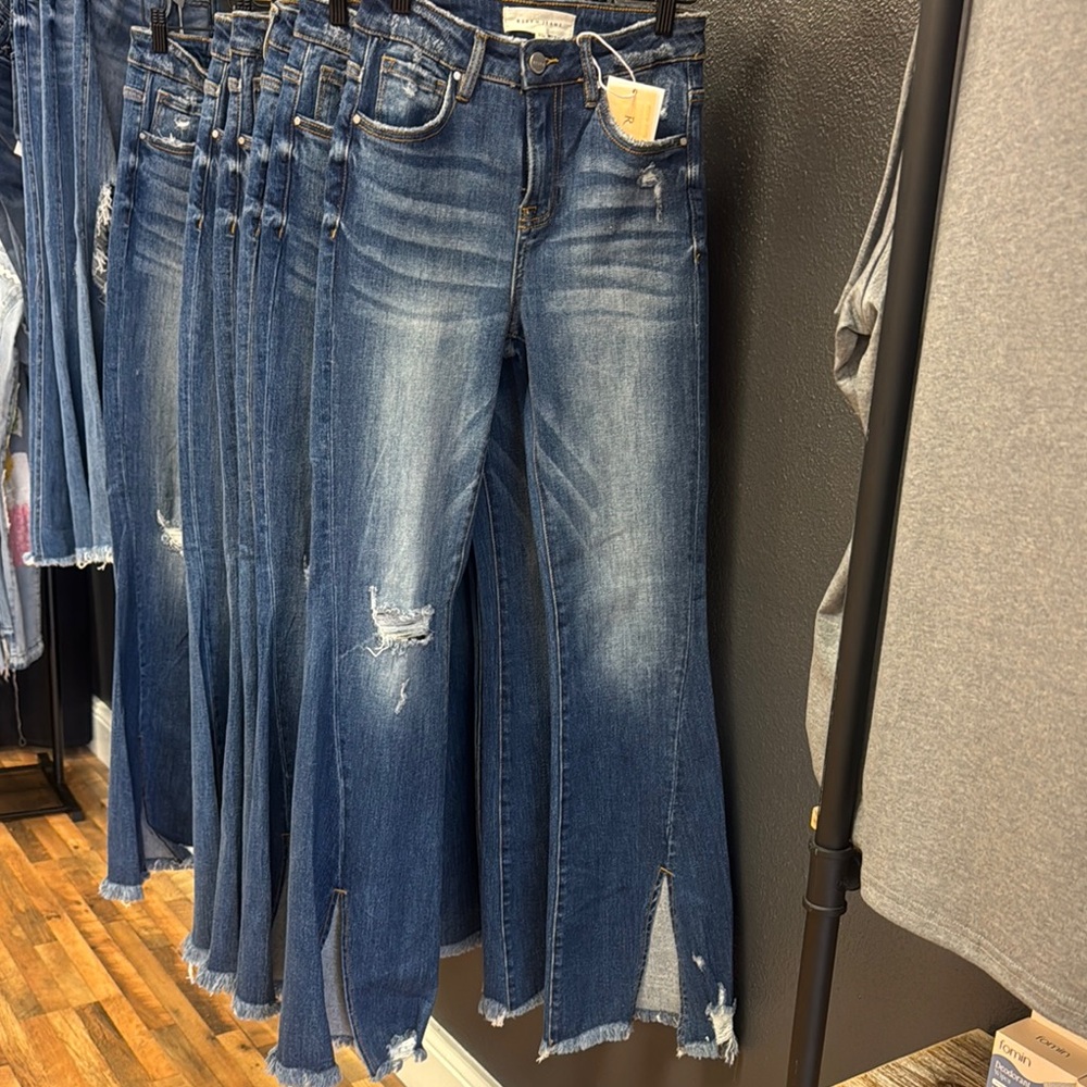 Chic Blue Flare Jeans for Women